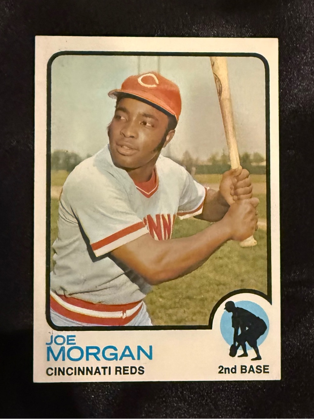 Joe Morgan #230, Topps, HOF, 1973, Cincinnati Reds, MT/NM, Superbly Centered....